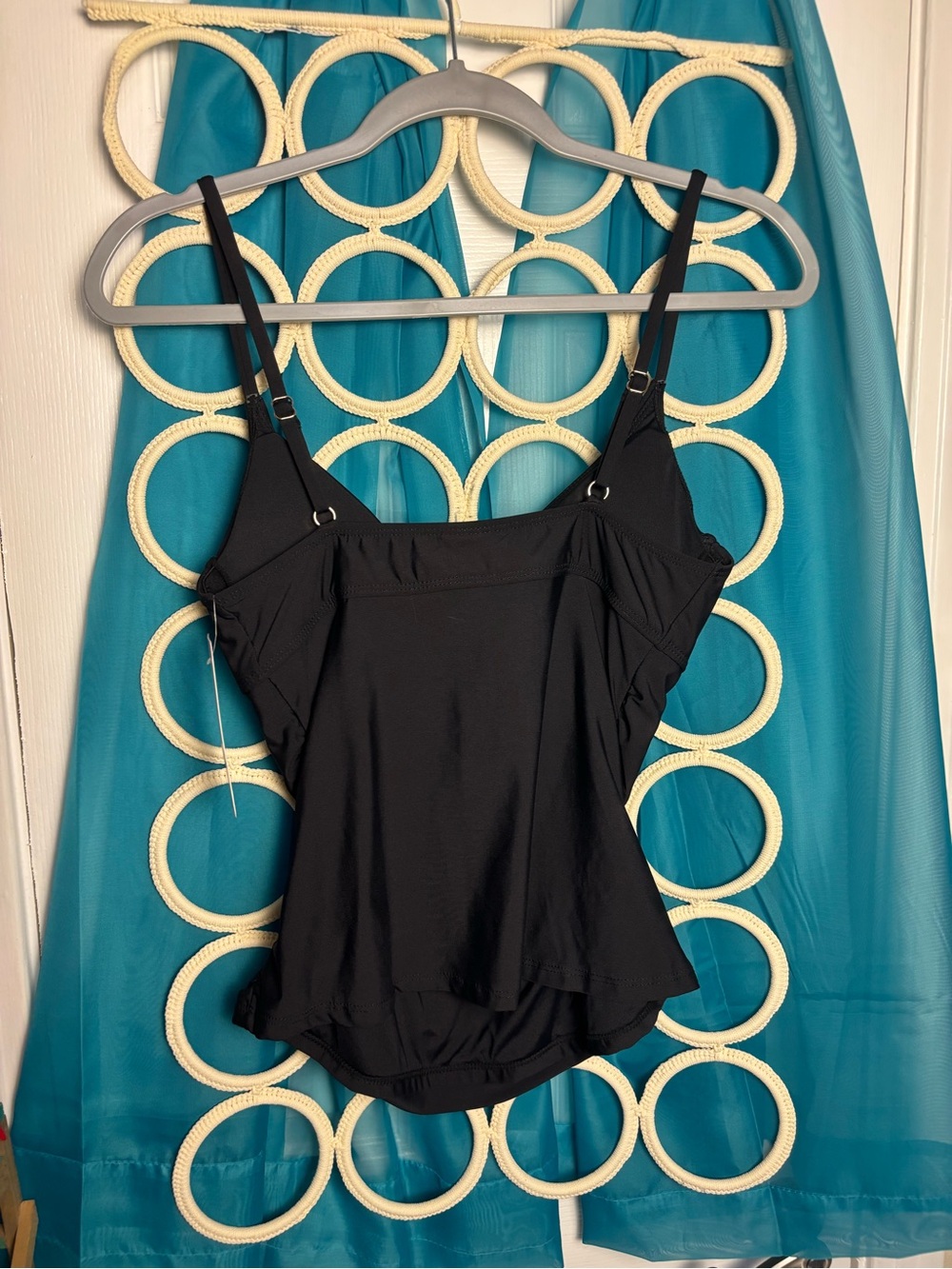 Anne Cole Solid Black Underwire Swim Tankini Top NWT SIZE SMALL - Picture 9 of 12